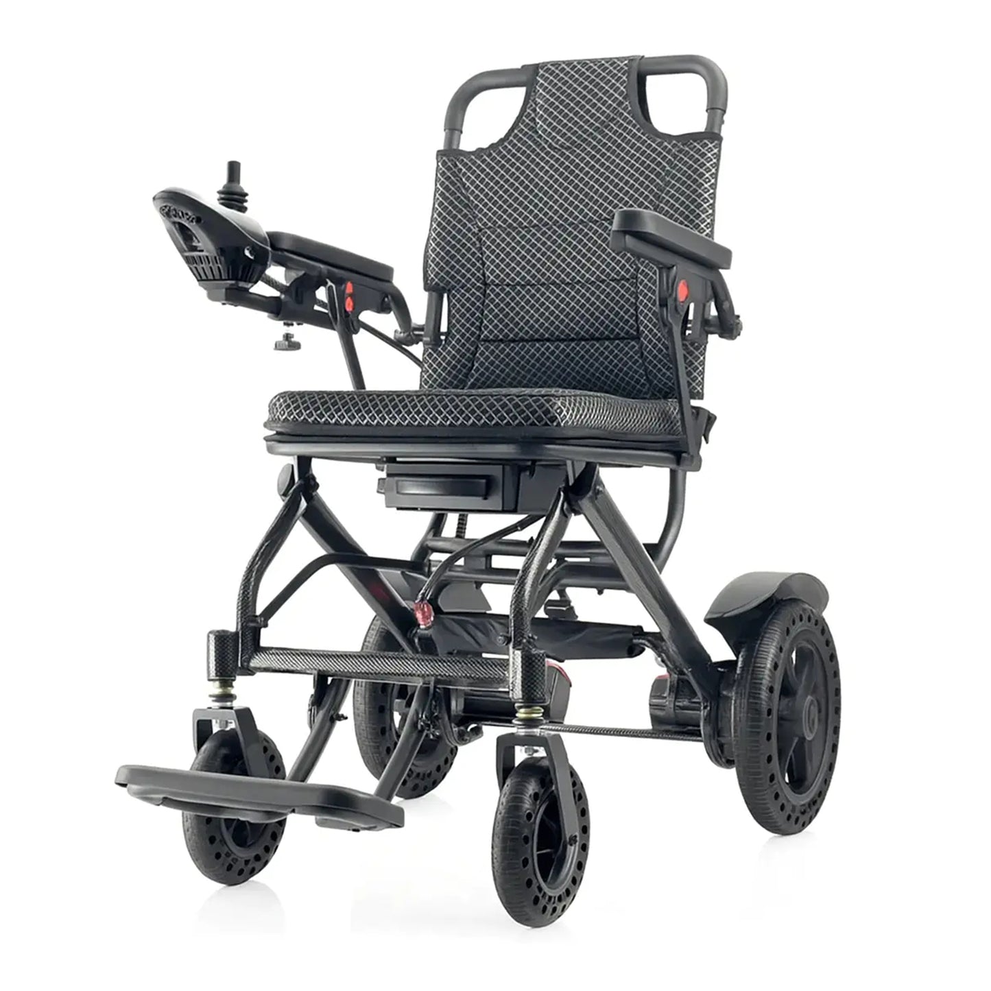 Smart Foldable Electric Wheelchair for Adults – Thin Cushion, Remote Control Power Chair