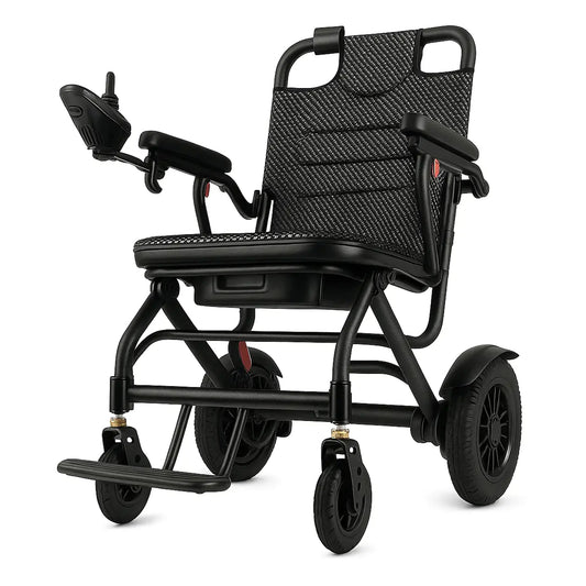 Smart Foldable Electric Wheelchair for Adults – Thick Cushion, Remote Control Power Chair