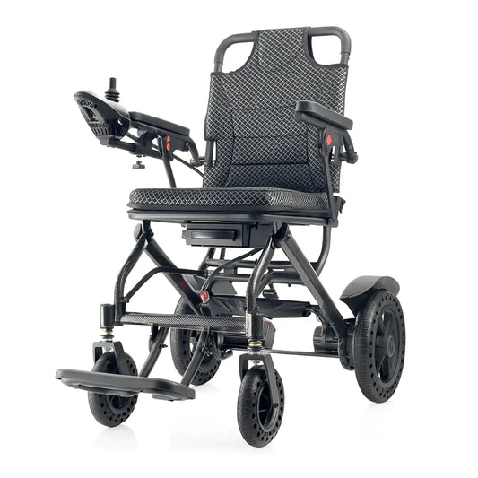 Smart Foldable Electric Wheelchair for Adults – Thin Cushion, Remote Control Power Chair