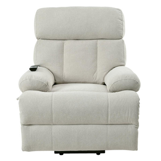 Oversized Power Lift Recliner Chair for Elderly – Wide Seat Electric Fabric Chair with Remote, Light Gray